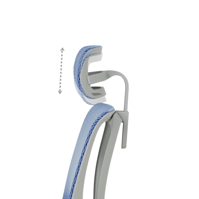 Ергономичен офис стол Ultra сива рамка-син